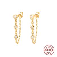 Gold-Plated Silver Dangle Earrings