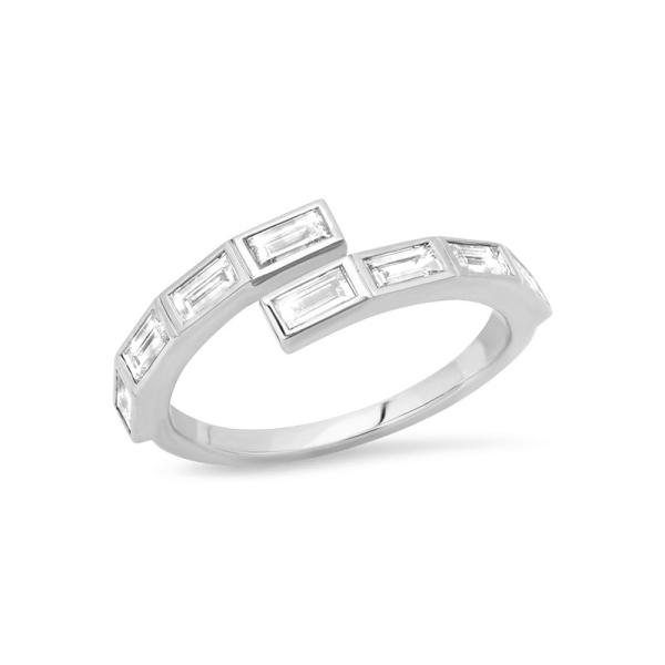 Silver Geometric Band Ring