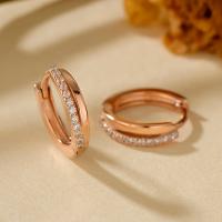 Rose Gold Pavé Huggie Earrings