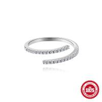 Sterling Silver Pavé Open Band Ring