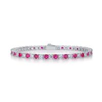 Sterling Silver Ruby Tennis Bracelet