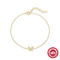 Gold-Plated Butterfly Charm Bracelet
