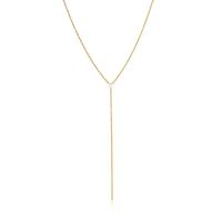 Gold High-Polish Lariat Necklace