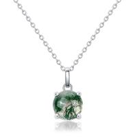 925 Silver Jade Pendant Necklace