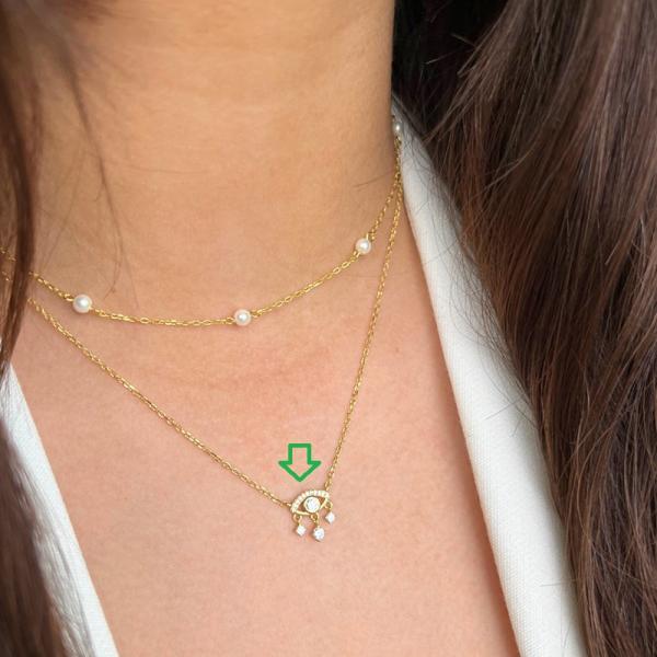 Gold Evil-Eye Layered Necklace