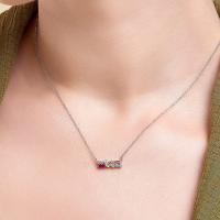 Silver Geometric Mixed Stone Necklace