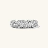 Silver Pavé Cubic Zirconia Band Ring