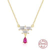 Two-Tone Geometric Pendant Necklace