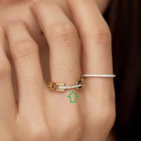 Gold Pavé Band Ring