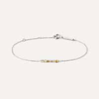 Silver Cubic Zirconia Chain Bracelet