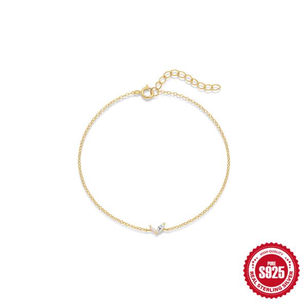 Gold-Finish Adjustable Chain Bracelet