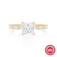 Gold-Tone Cubic Zirconia Solitaire Ring