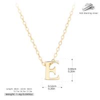 Gold Letter 'E' Pendant Necklace
