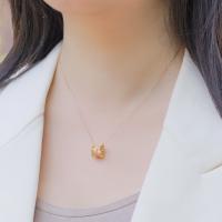 Delicate Gold Pavé Pendant Necklace