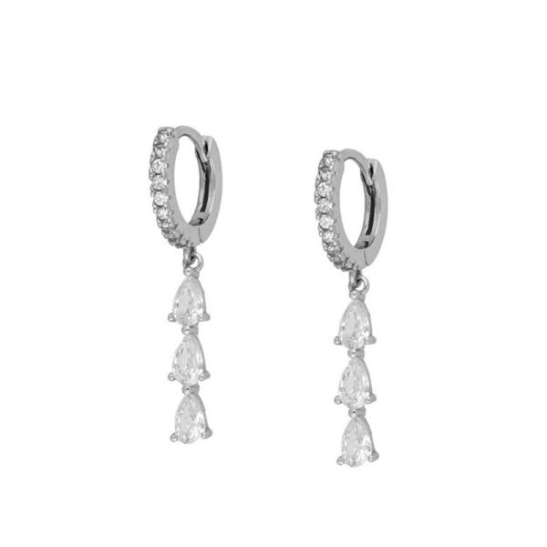 925 Silver Crystal Drop Earrings
