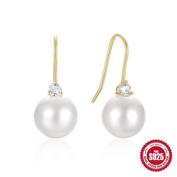 925 Silver Freshwater Pearl Drop Earrings