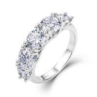 Cubic Zirconia Eternity Silver Band