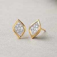 Two-Tone Geometric Stud Earrings