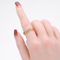 Textured Gold Open Cuff Ring