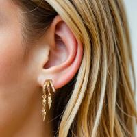 Geometric Gold Dangle Earrings