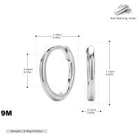 Medium Sterling Silver Huggie Earrings