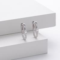 Silver Cubic Zirconia Huggie Earrings
