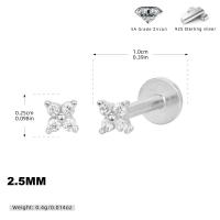 Silver Zirconia Geometric Stud Earrings