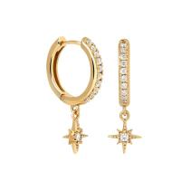 Gold Star Charm Huggie Earrings