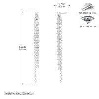 Silver Dangle Earrings with Cubic Zirconia