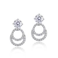 Silver Pavé Dangle Earrings