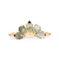 Delicate Jade Crown Band Ring