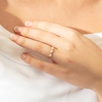 Gold-Plated Pearl Band Ring