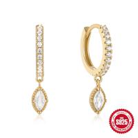 Gold-Plated Cubic Zirconia Huggie Earrings