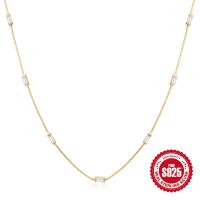 Gold-Plated Sterling Silver Station Necklace