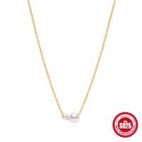 Gold-Plated Pearl Pendant Necklace