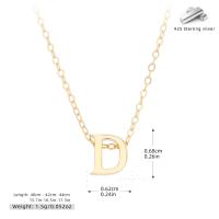 Gold Letter 'D' Pendant Necklace