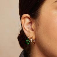 Two-Tone Abstract Hoop Earrings