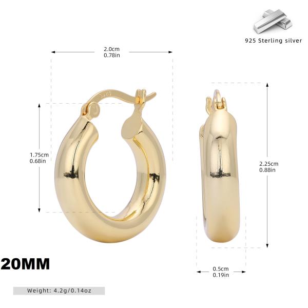 Gold-Yellow Small Hoop Earrings