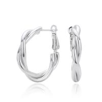 Sterling Silver Twisted Hoop Earrings