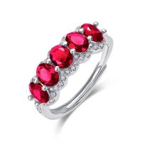 Ruby Silver Eternity Band