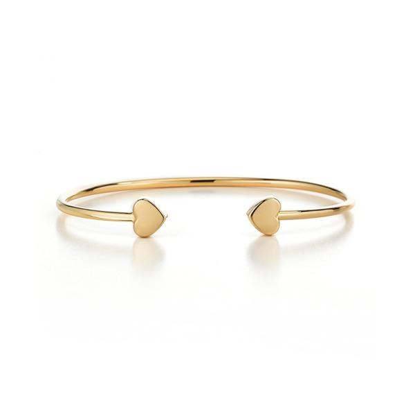 Gold Heart Cuff Bracelet