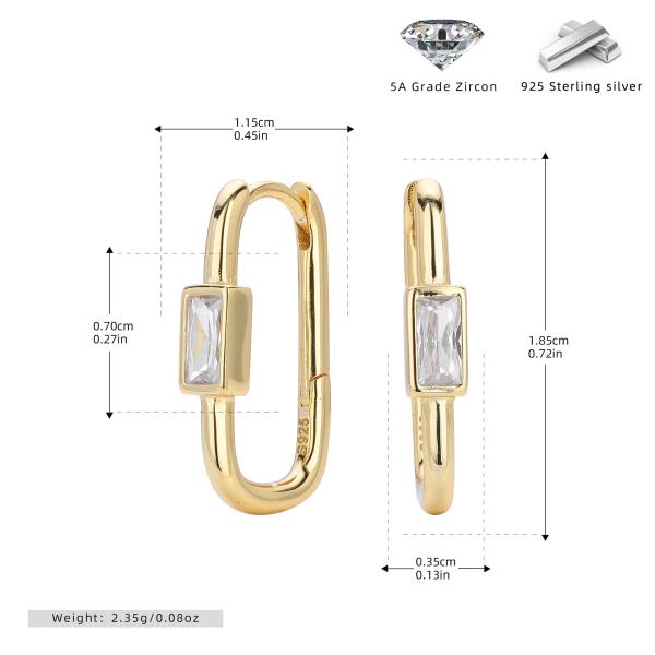 Gold Bezel-Set Huggie Earrings