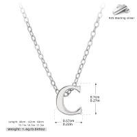 Silver Letter 'C' Pendant Necklace