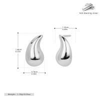 Delicate Silver Abstract Stud Earrings