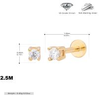 Gold Zircon Stud Earrings