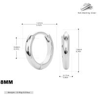 Silver Huggie Hoop Earrings