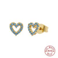Gold-Tone Heart Stud Earrings