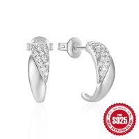 925 Silver Pavé Small Hoop Earrings
