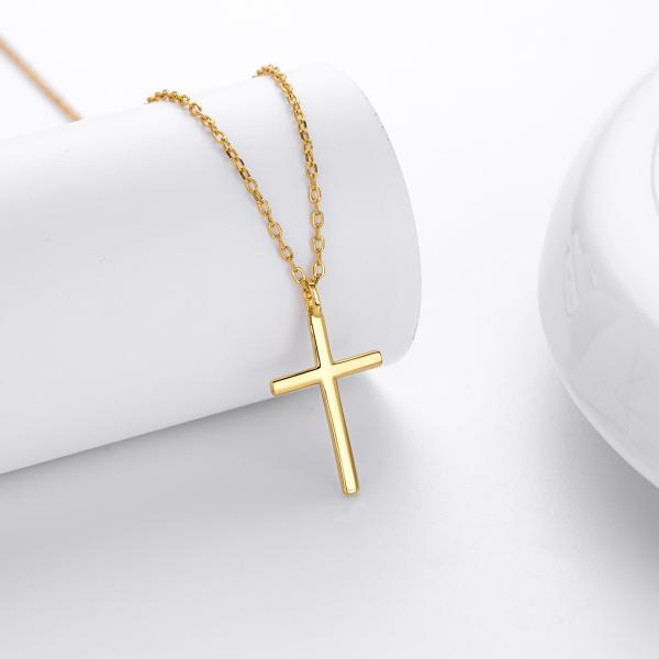 Gold Cross Pendant Necklace