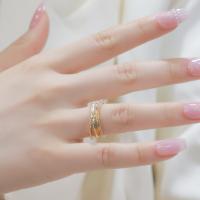 Two-Tone Pavé Diamond Stackable Rings